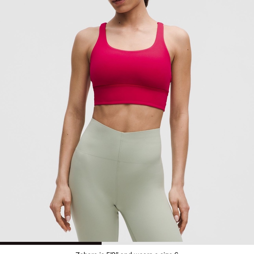 lululemon energy longline bra in Pink Dragonfruit